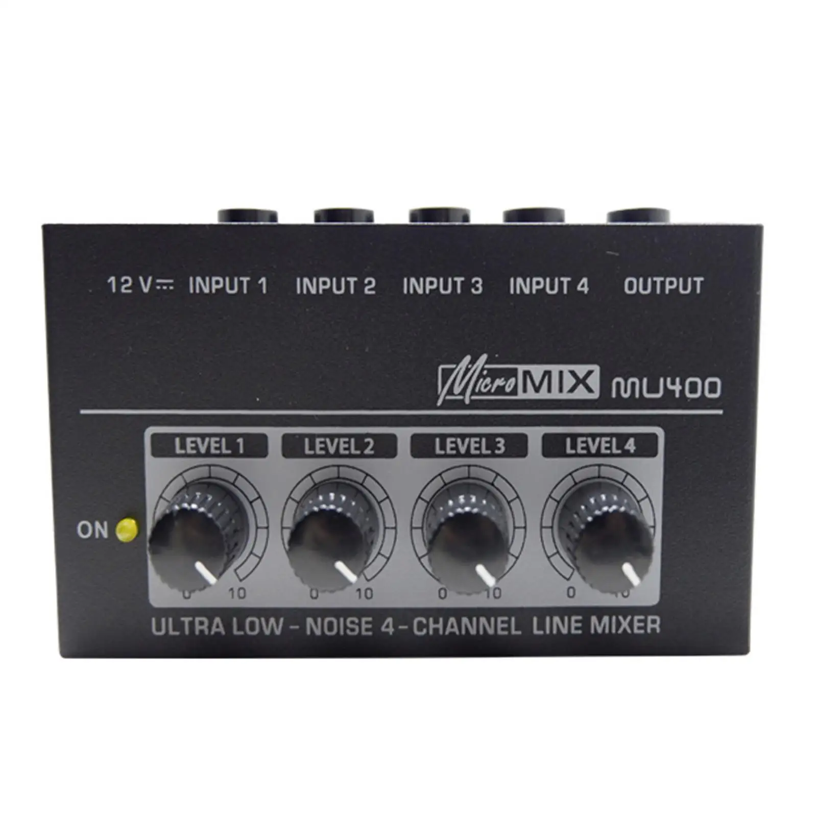 Audio Mixer Compact Stereo Mixer 12V Portable Mixer Line Mixer for Club Mixing Instrument Mobile Phone Live and Studio Recording