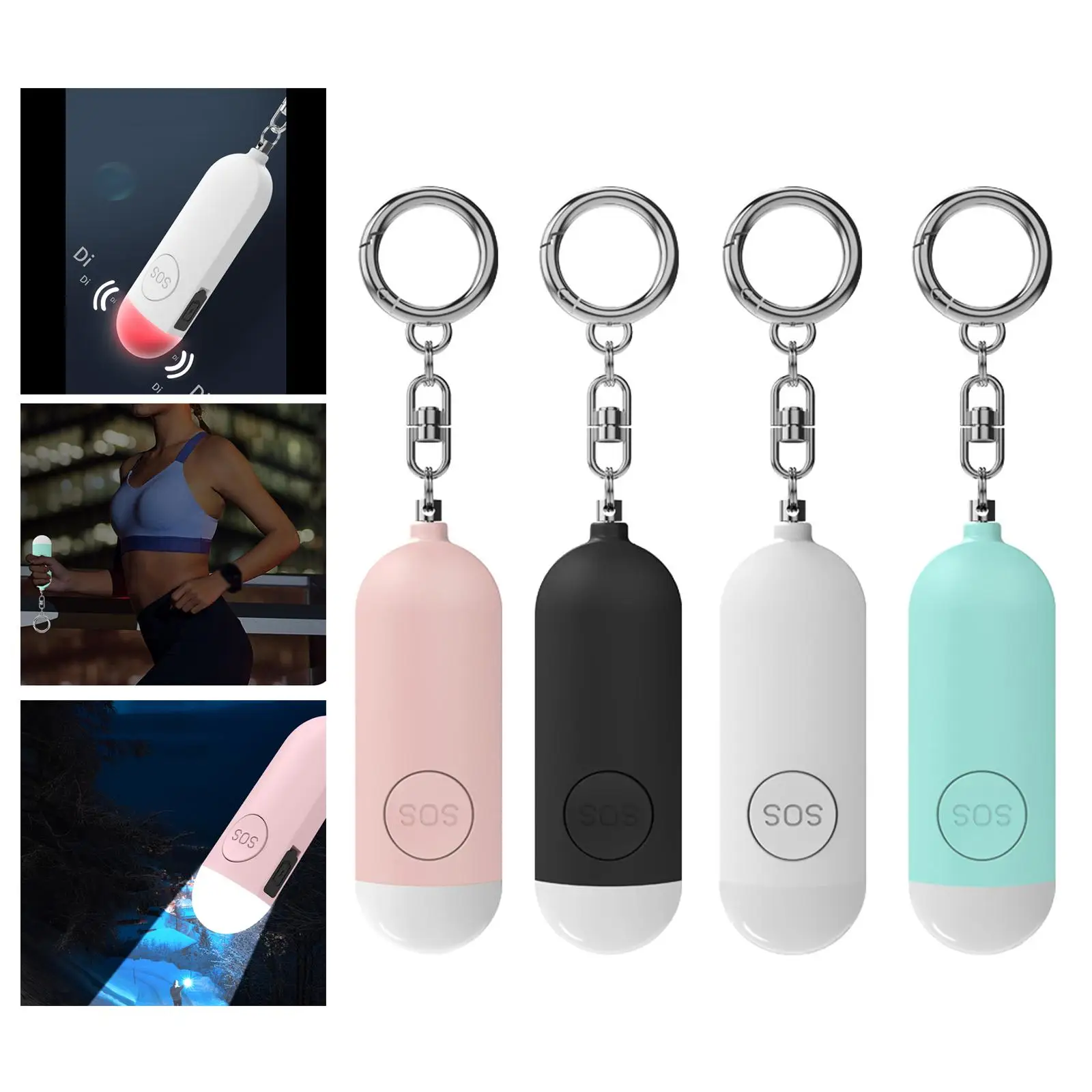 Upgraded Self Defend Alarms Keychain Protection Loud Secure Protect for Walkers Girls Children Travel Camping