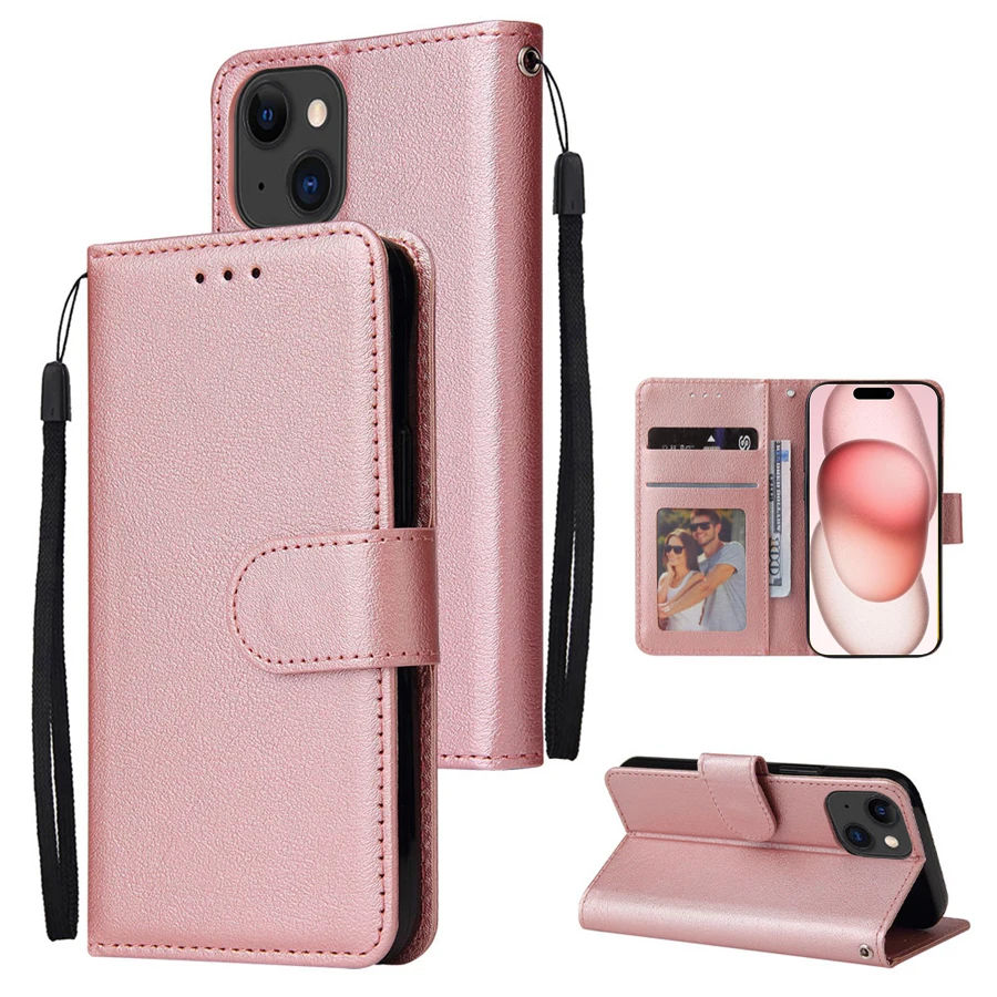 Sf4ed857bb2bc4097854ce9605c187ec8V Wallet With Card Slot Photo Frame Stand Magnetic Flip Leather Case For Apple iPhone 15 Pro Max 14 Plus 13 12 11 Anti-fall Cover