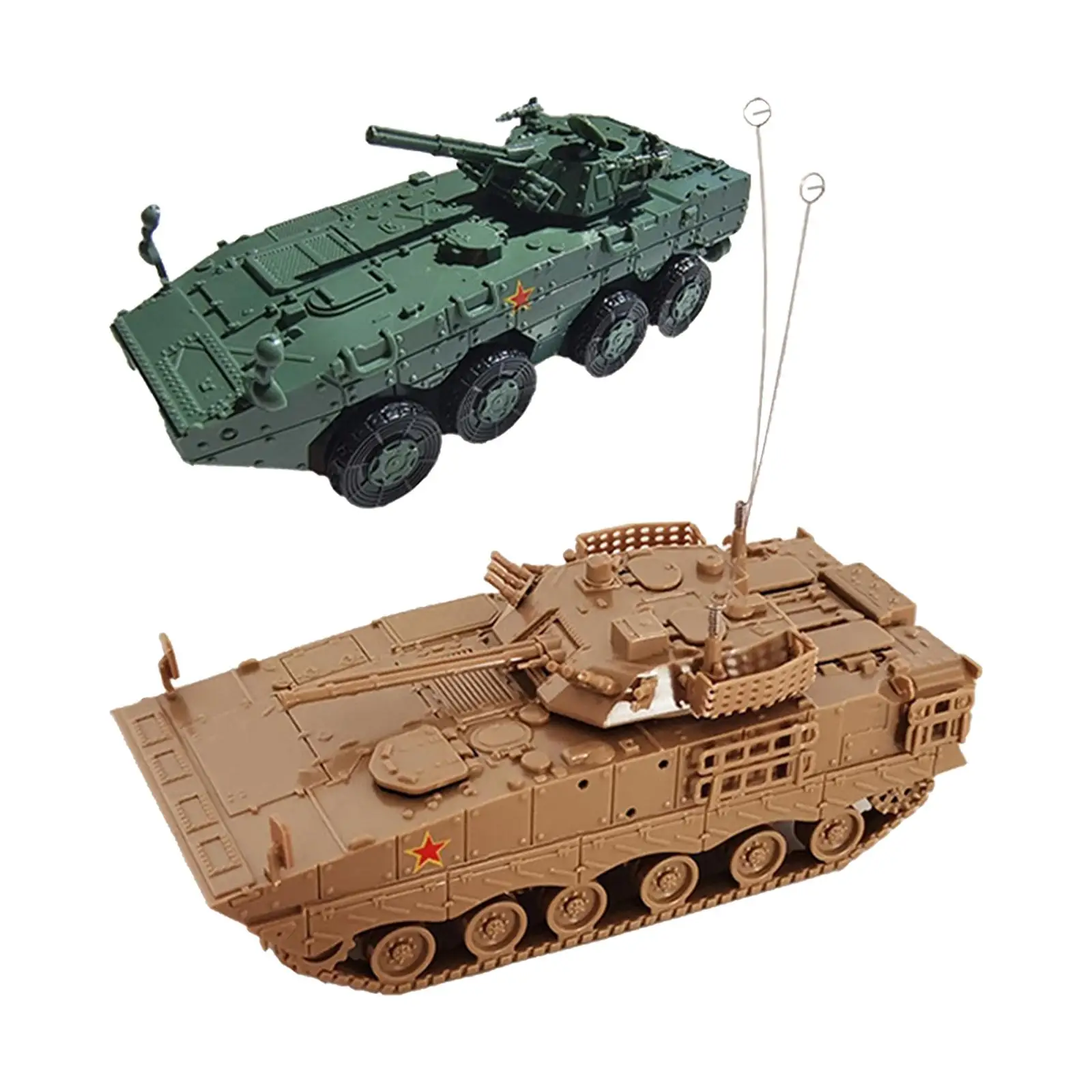 2x 4D Vehicles Model Set 4D Assembled Tank Model Puzzles Tank Model Assemble Tank for Game Birthday Party Holiday Activity