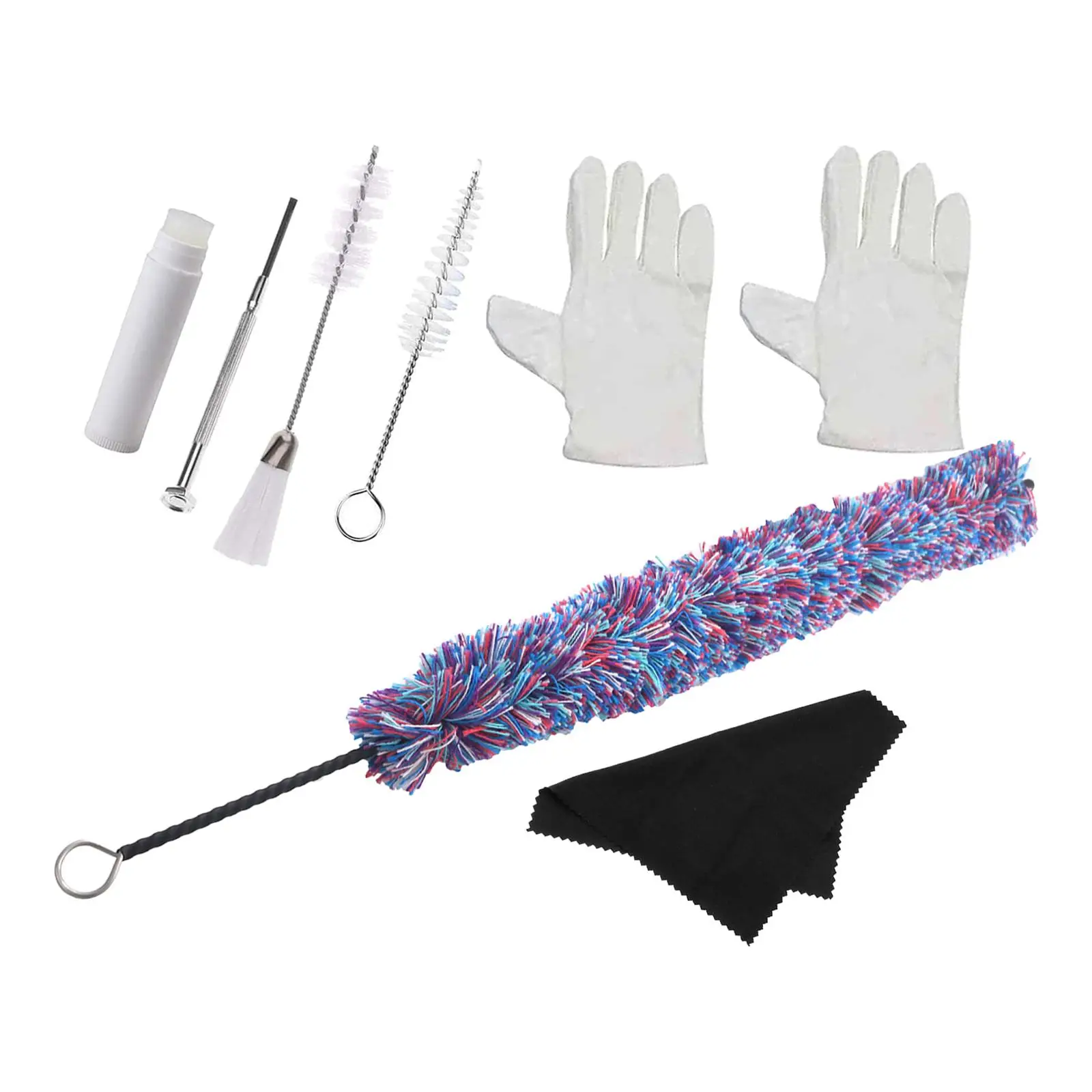  Flute Cleaner Care Cleaning Kit, Maintenance Kit, Cork ,Swab,Cleaning Cloth,Cleaning Brush,Cleaning Rod,and Gloves Set