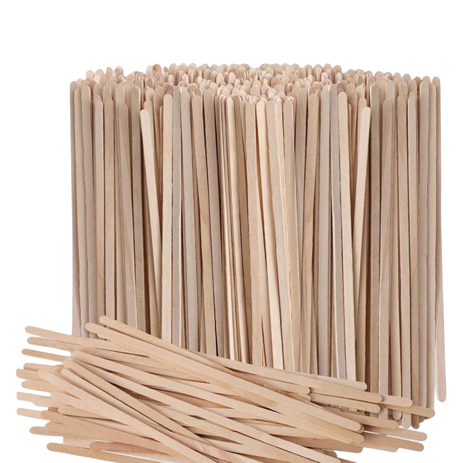 500Pcs Wood Stir Sticks Wooden Beverage Stirrers Drink Stirrers for Cocktail