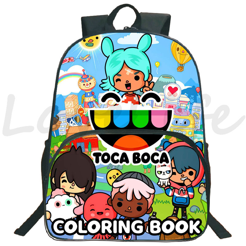 mochilas meninos meninas anime adolescentes mochila toca