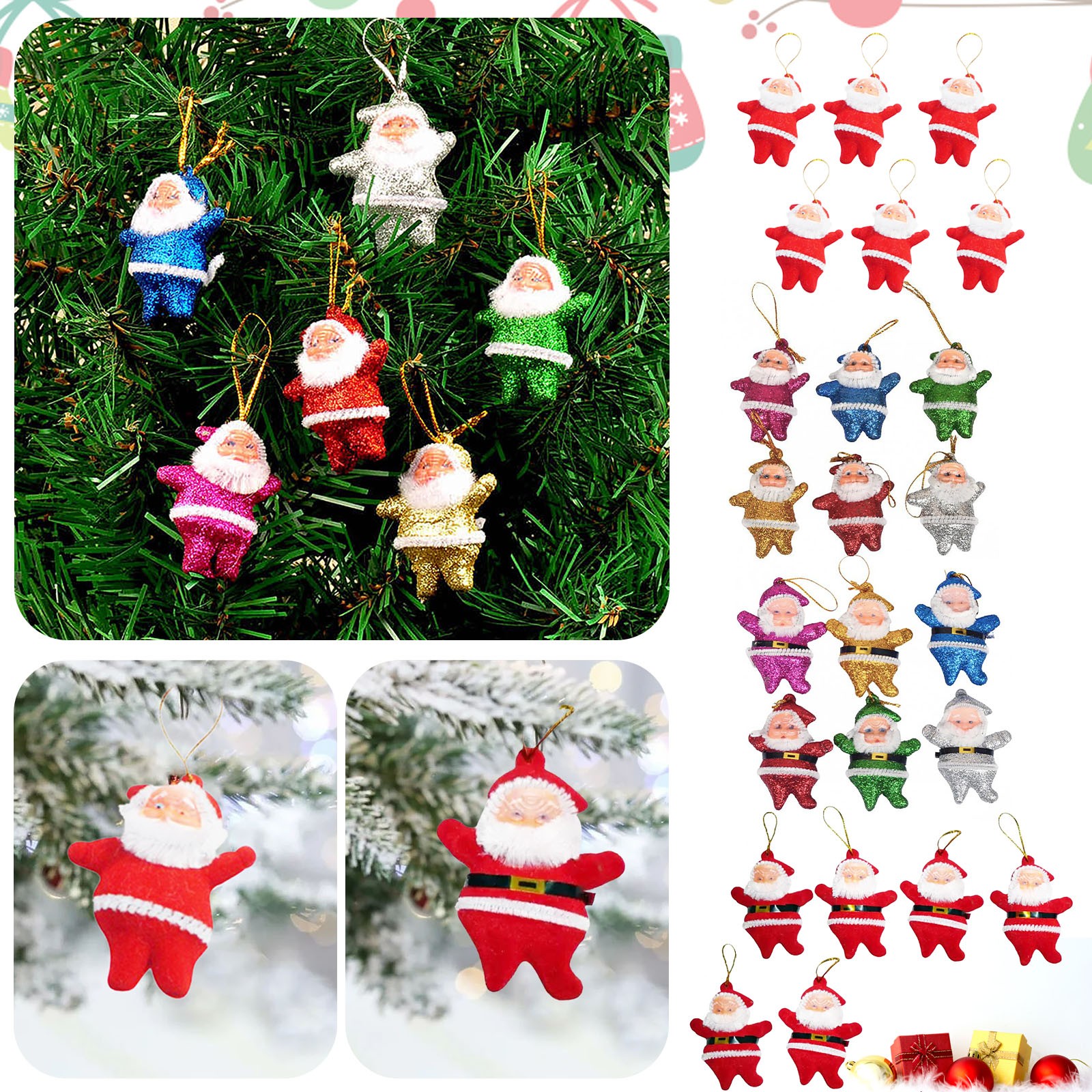 Mini Santa Charm Set