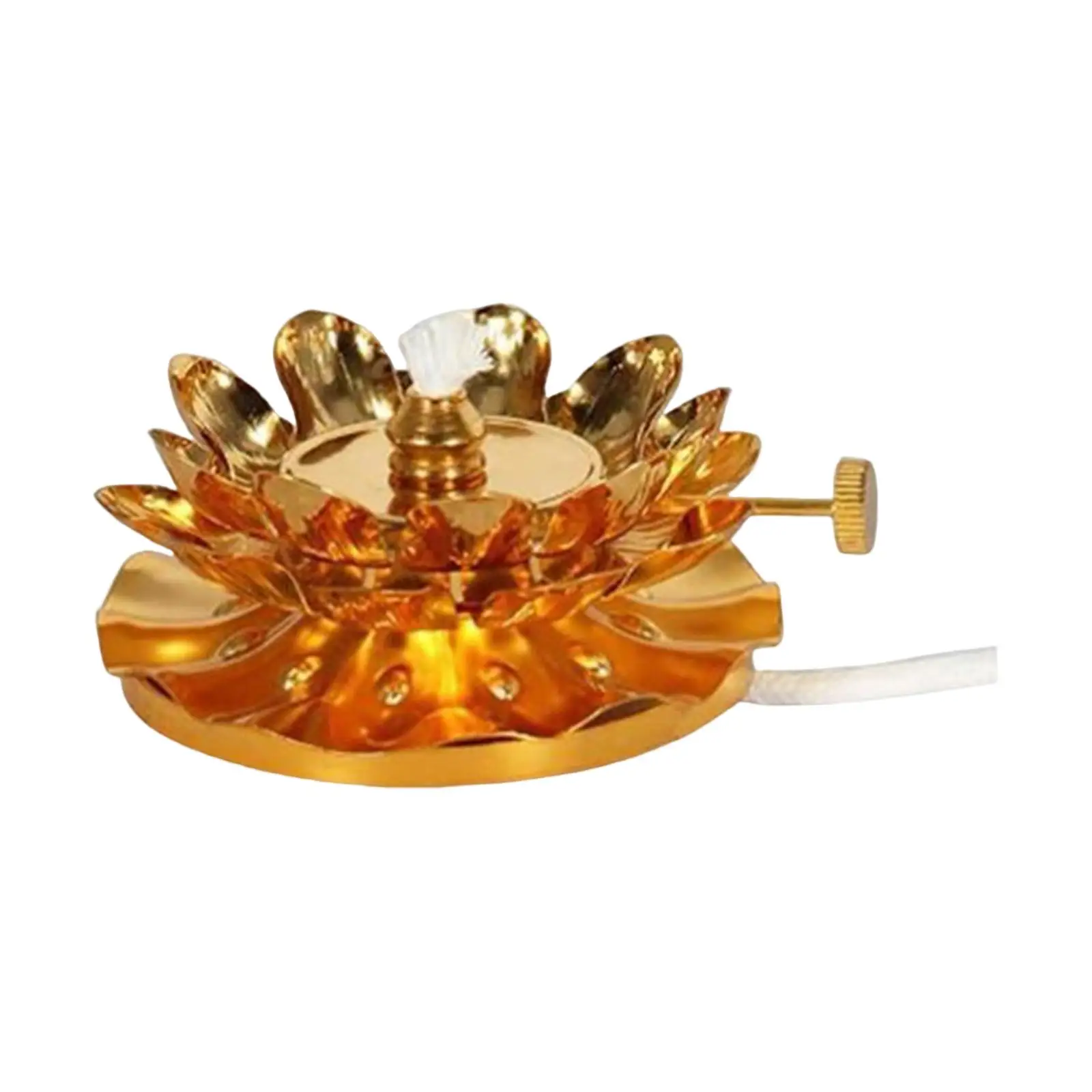 Butter Lamp Wick Holder Without Wick Home decor Flower Alloy Temple