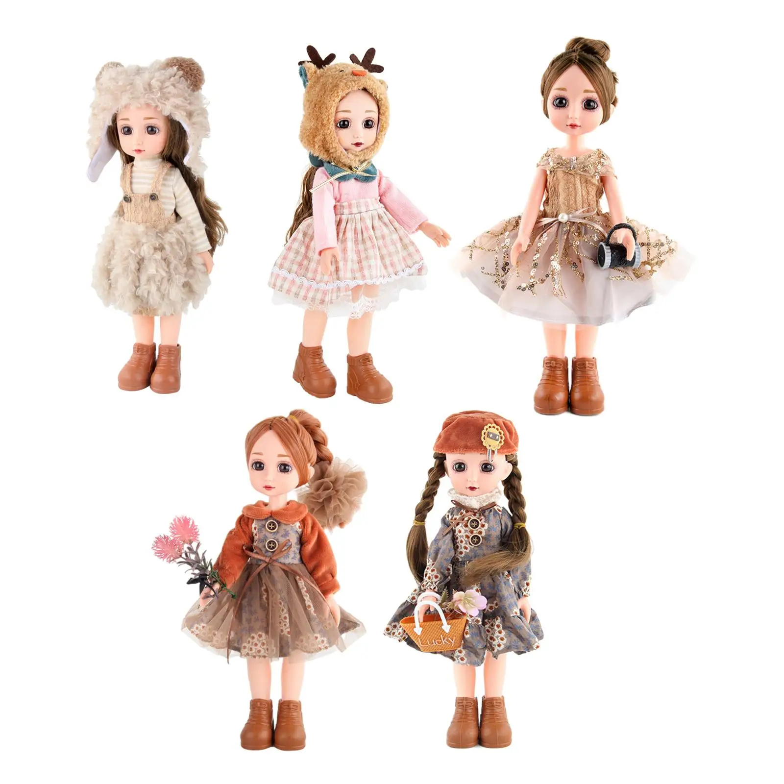 Cute Baby Doll Princess Doll Collection Outfit Fashion Dress 30cm Girl Doll for Girls