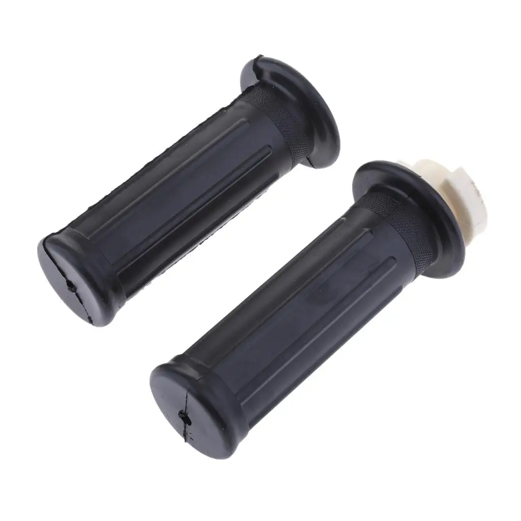 1 Pair 7/8 inch 22mm Plastic Handlebar Twist Grips Left & Right for Yamaha PW50 Motorcycle Handle Grip Black