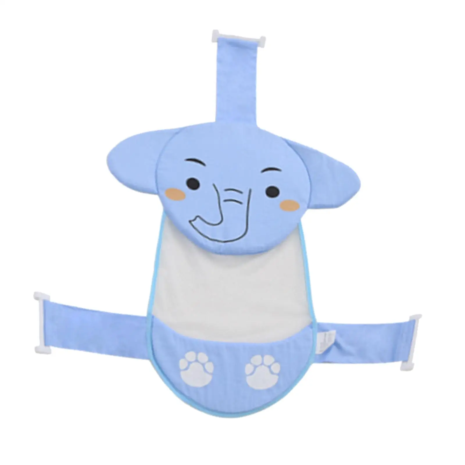 Cute Elephant Baby Bath Pad Foldable Newborn Bathtub Mat Nonslip for Infant