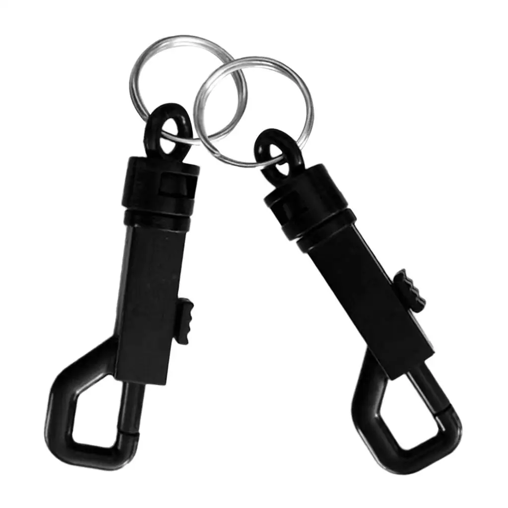 Pack 2 Durable Plastic Swivel Snap Hook with  Outdoor Bag Lanyard Keyring Accessories