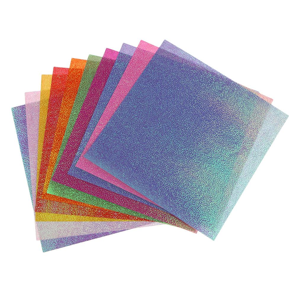 50 Pcs Scrapbooking Pearlescent Paper Cardstock DIY Handmade Cards Making for Art Crafts Mix Colour 7 x 7cm