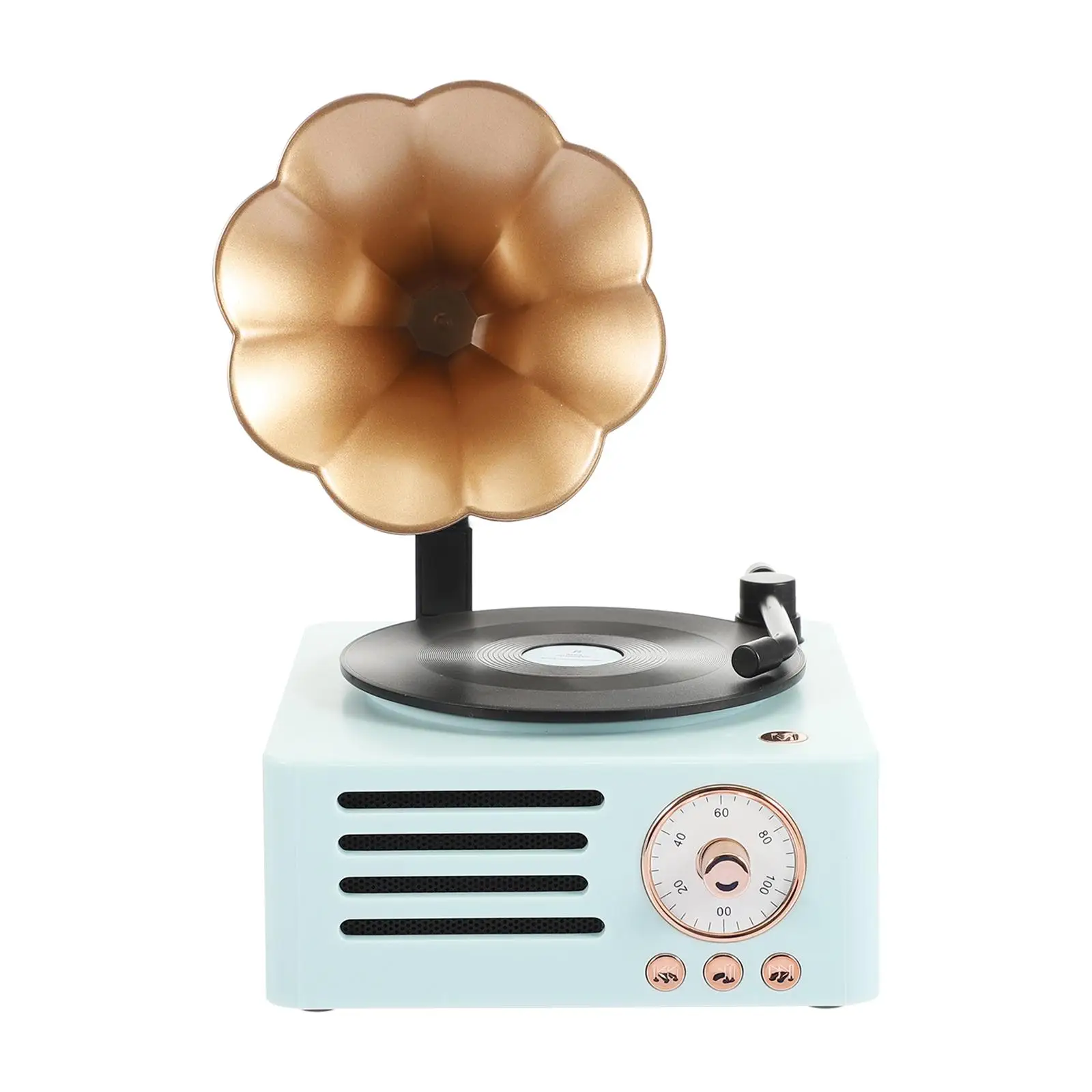 Turntable Record Player Bluetooth 5.0 Classic Retro Vintage Antique Stereo Speakers Bluetooth Speaker Gramophone for Hotel Bar