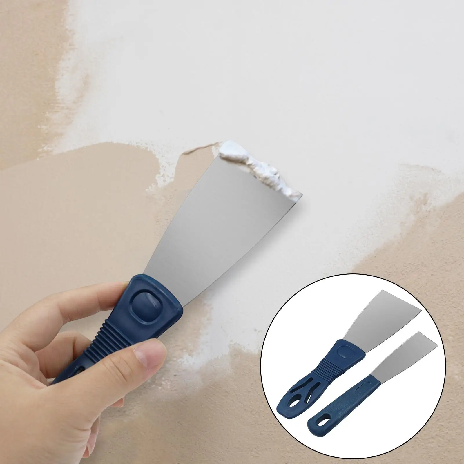 2Pcs Putty Tool Set High Carbon Steel Flexible Hand Tool for Wall Decoration Removing Wallpaper Plaster Scraping