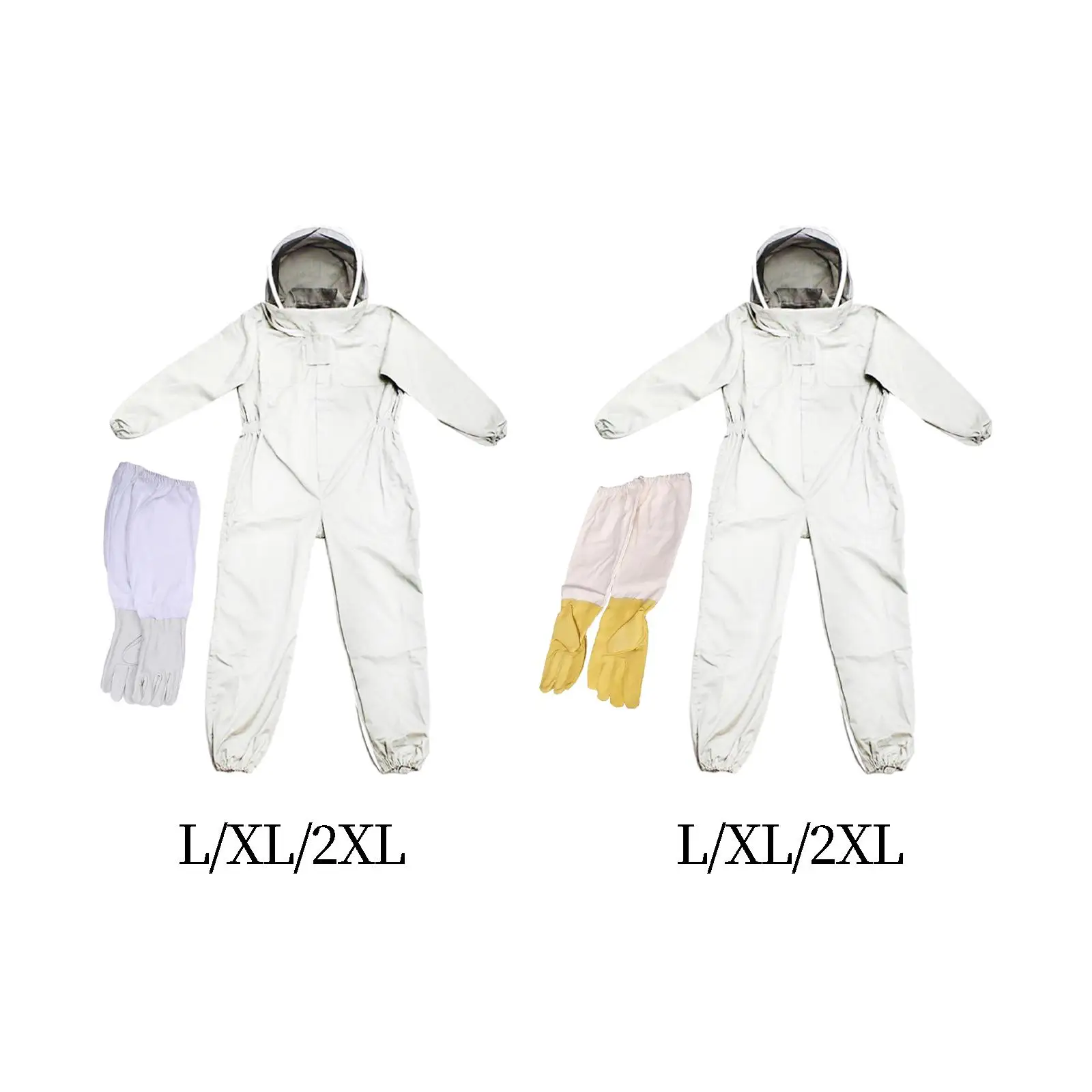 Beekeeping Protective Suit Jumpsuit with Gloves Beekeeper Field Work Jackets