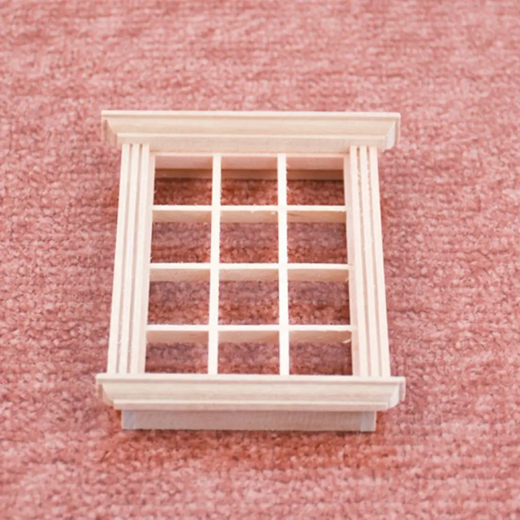 1:12 Rough Wooden Window Frame Dollhouse Miniatures Accessories