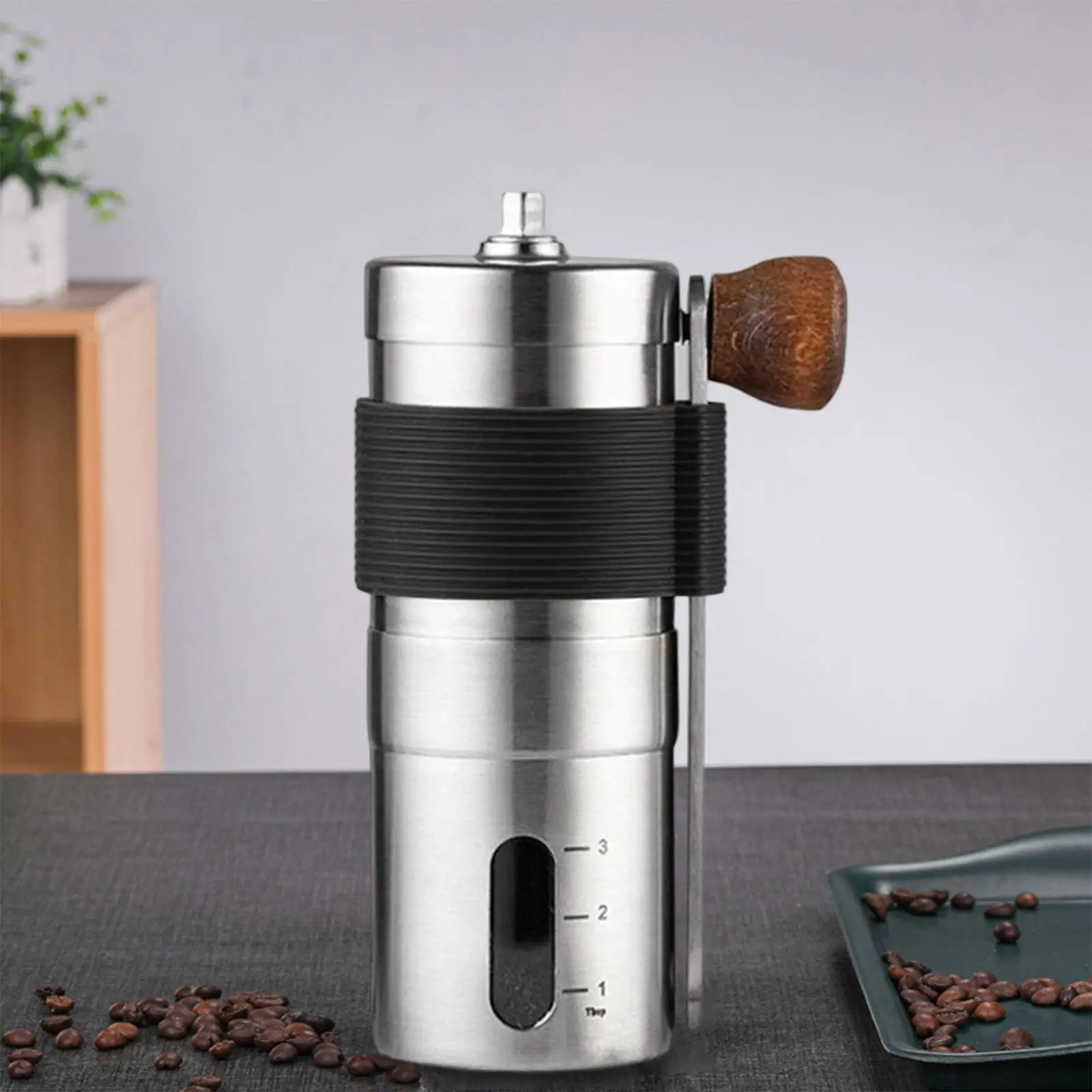 Portable Manual Coffee Grinder Stainless Steel Ceramic Burr Bean Mill