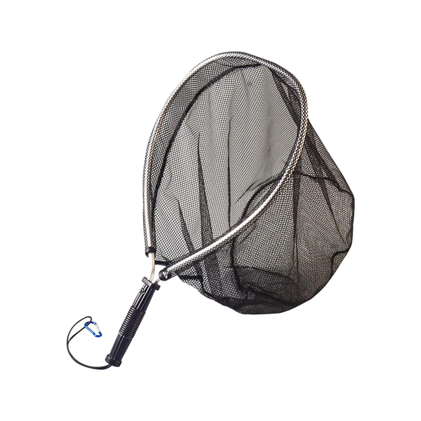 Fishing Landing Net Portable Lightweight Fishing Mesh Net Nonslip Grip for Freshwater Saltwater Kayak Boat Fishing Accessories