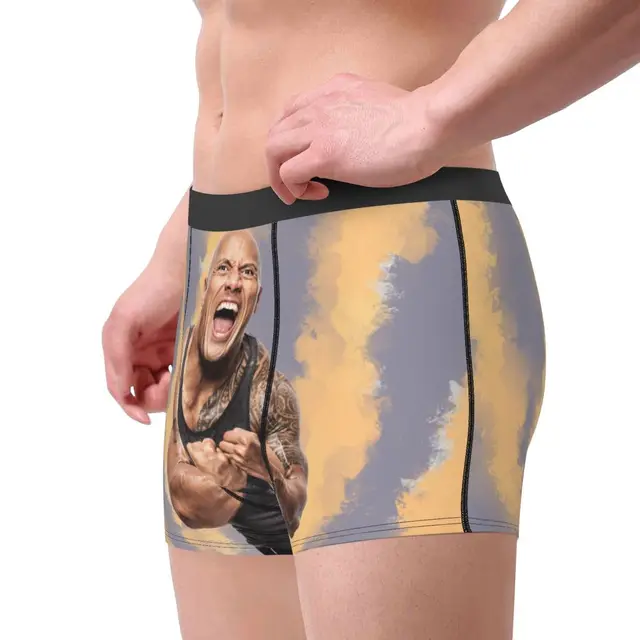 Male Fashion Dwayne The Rock Johnson Underwear ForMale Boxer Briefs Stretch  Shorts Panties Underpants - AliExpress