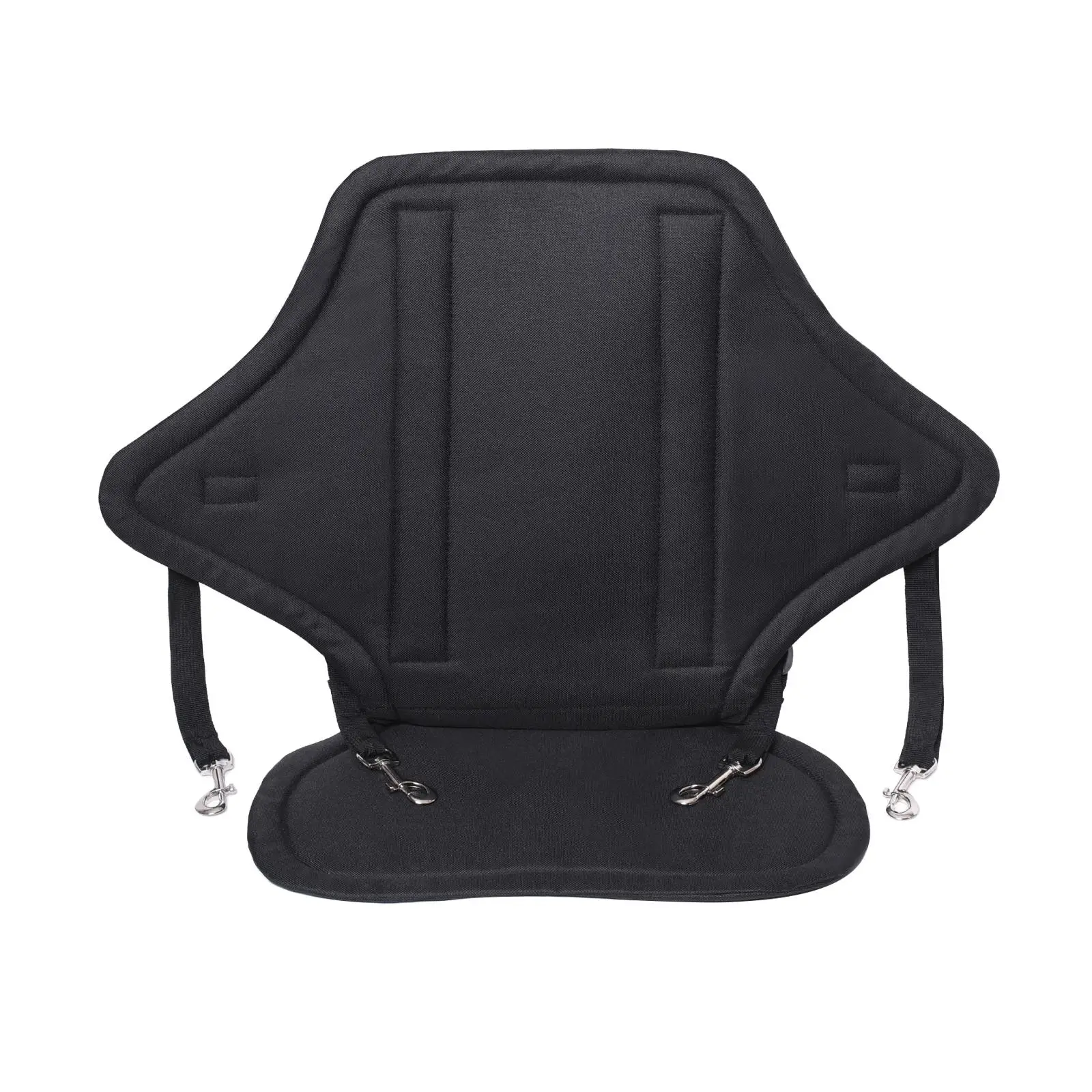 Detachable Kayak Seat Cushion Support Back Bleacher Chairs Black for Universal Sit Kids Adults Fishing