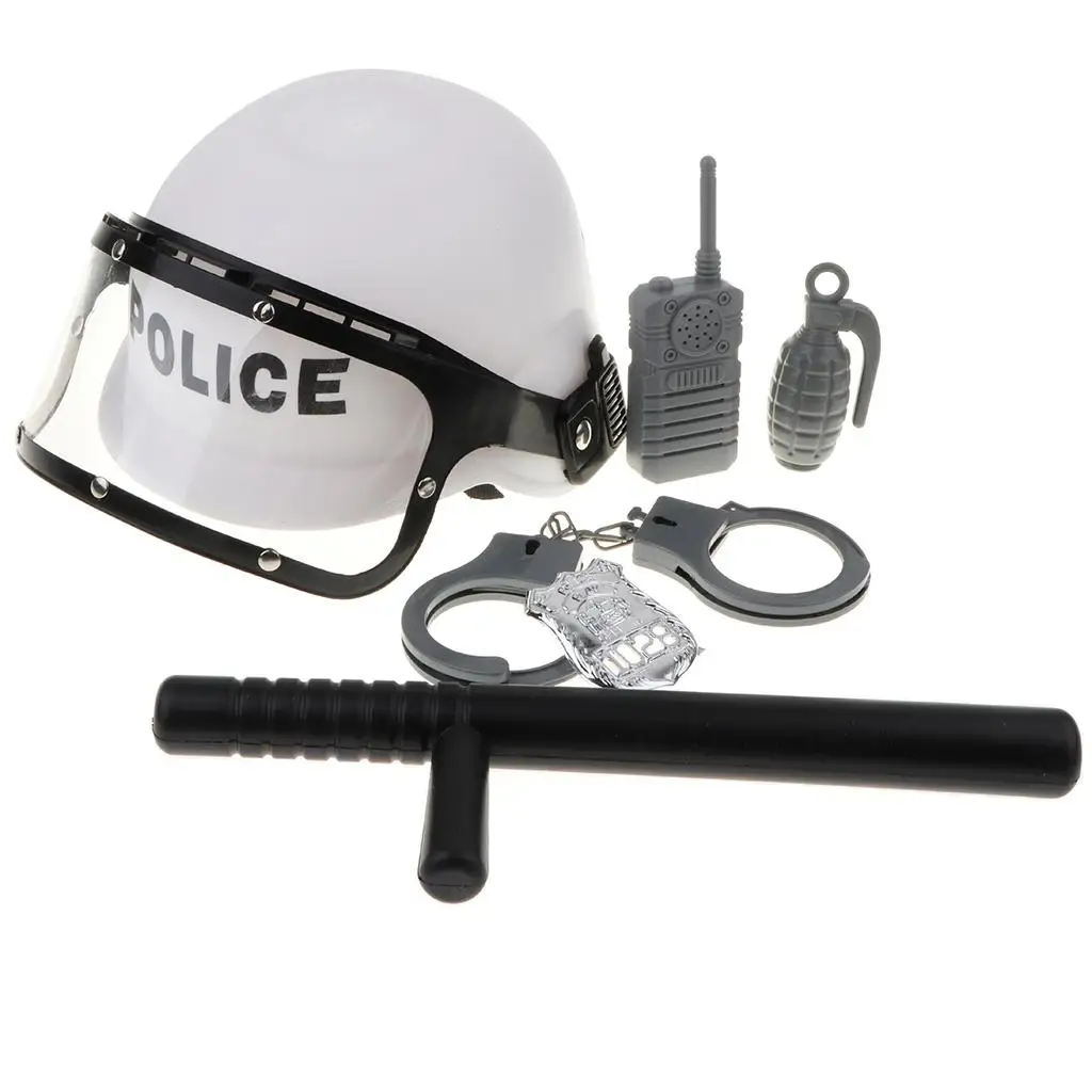 Policeman Pretend Role Play Walkie-talkie Kids Dress Up Toy Costume Cosplay