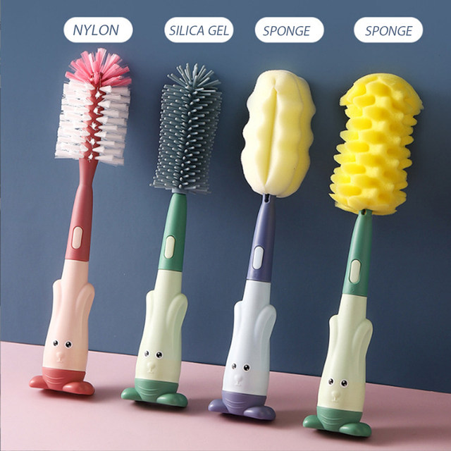 Wholesale DS2464 5 in 1 Multipurpose Cup Bottle Brush Bottle Gap Cleaner  Crevice Cleaning Brush for Baby Bottles Cleaning Brush From m.