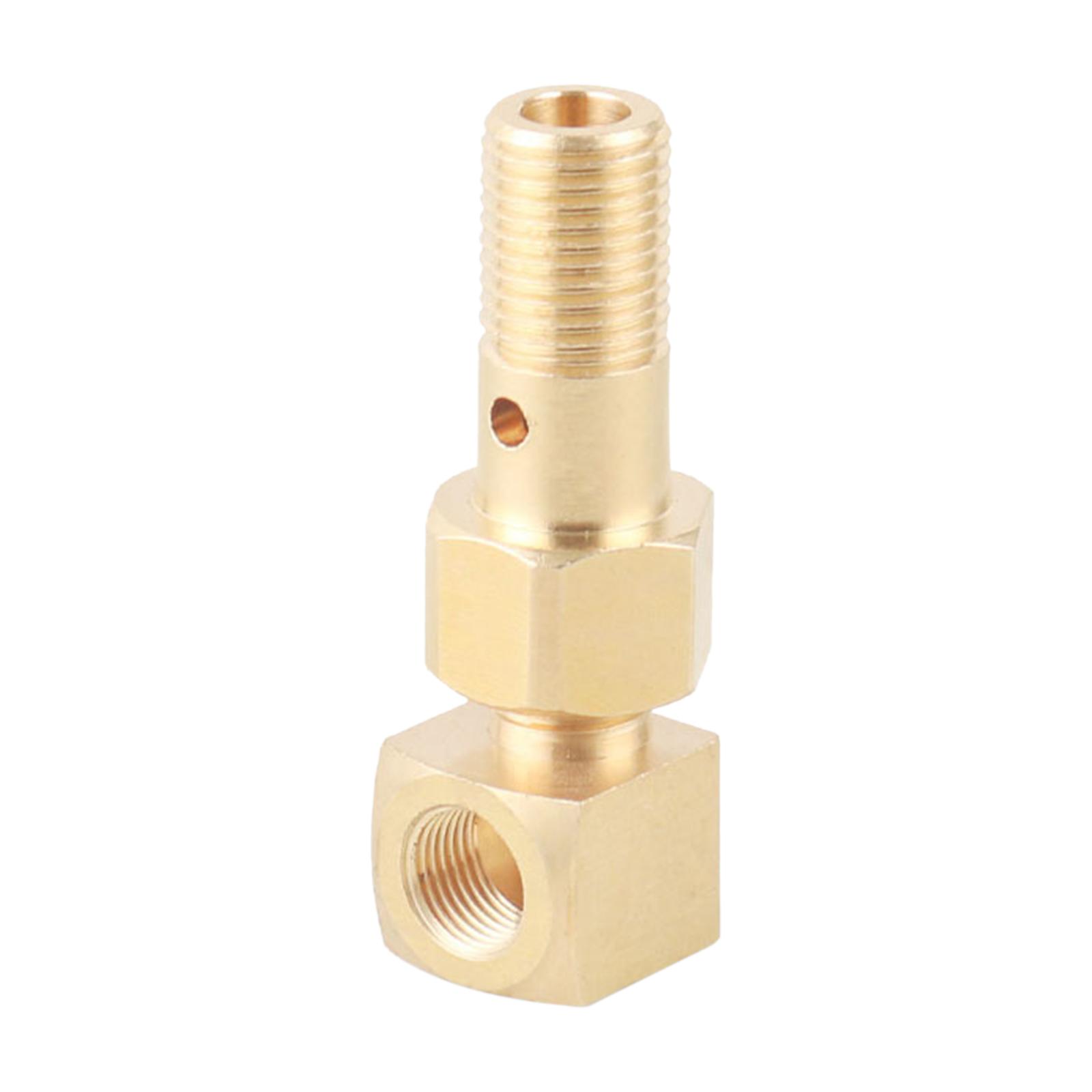 M12 x 1.25 to 1/8-27 NPT Fittings Tool Heavy Duty Accessory Fuel Pressure Banjo Bolt Thread Adapter for Del Sol 93-97