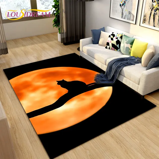 Happy cat and friends' Big size cat carpet cat rug for living room