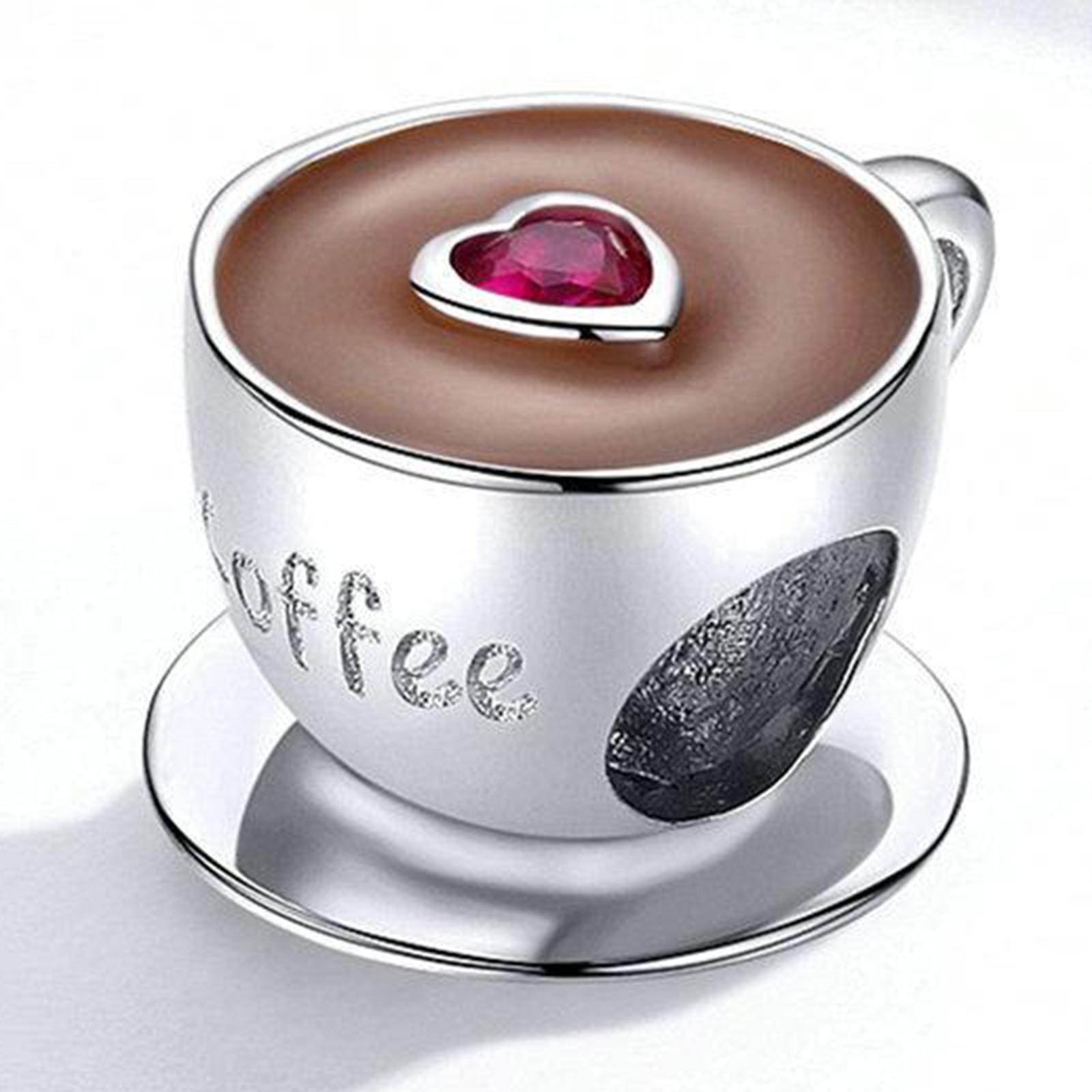 S925 Sterling Silver Pearl Coffee Cup Loose Pearl Spacer for Bracelet