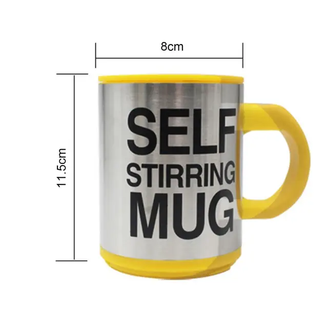 1PC 400ML Self Stirring Mug Stainless Steel Mix Coffee Tea Cup With Lid,  Automatic Coffee Milk Mixing, Auto Stirring Mug