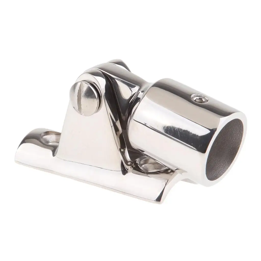 Polished Stainless  End Deck Hinge  Top Fitting Assembly 20mm