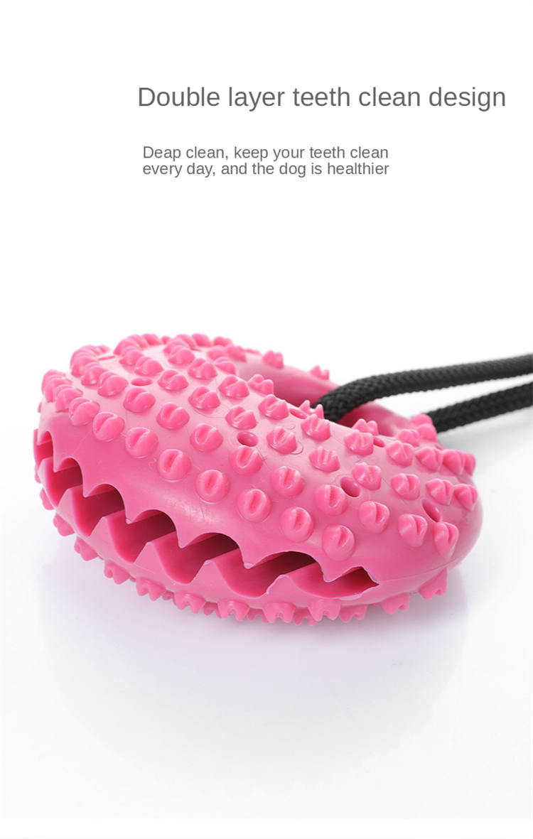 Dog Toys Silicon Suction Cup Tug Interactive Dog Ball Toy for Pet Chew Bite Tooth Cleaning Toothbrush Slow Food Pet Supplies
