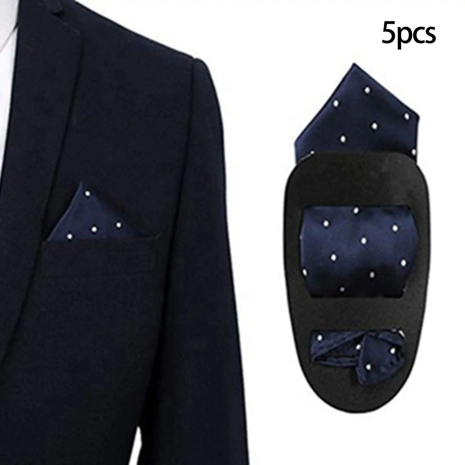 5 Pieces Pocket Square Holder, Square Scarf Holder, Pocket Towel Holder Support for MenS suits, Vests, Dinner Jackets