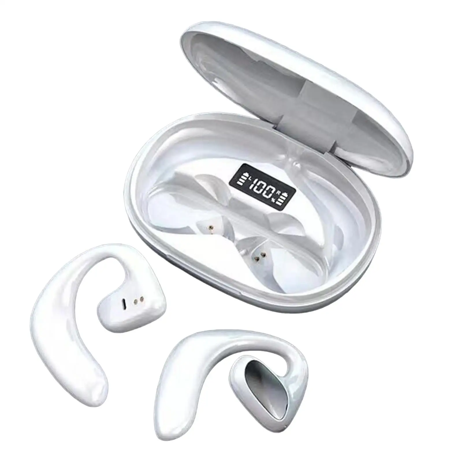 Air Conduction Bluetooth Headphones Stereo Earpiece Lightweight Ear Hook Wireless Headset Earphone for Running Hiking Workout