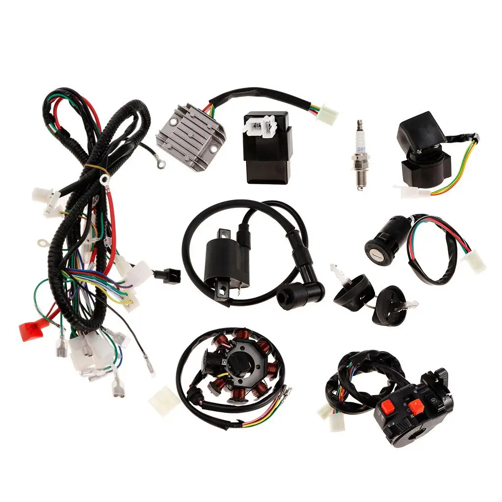 Complete Electrics CDI Coil Wiring Loom Harness Kit for 150cc 250cc ATV