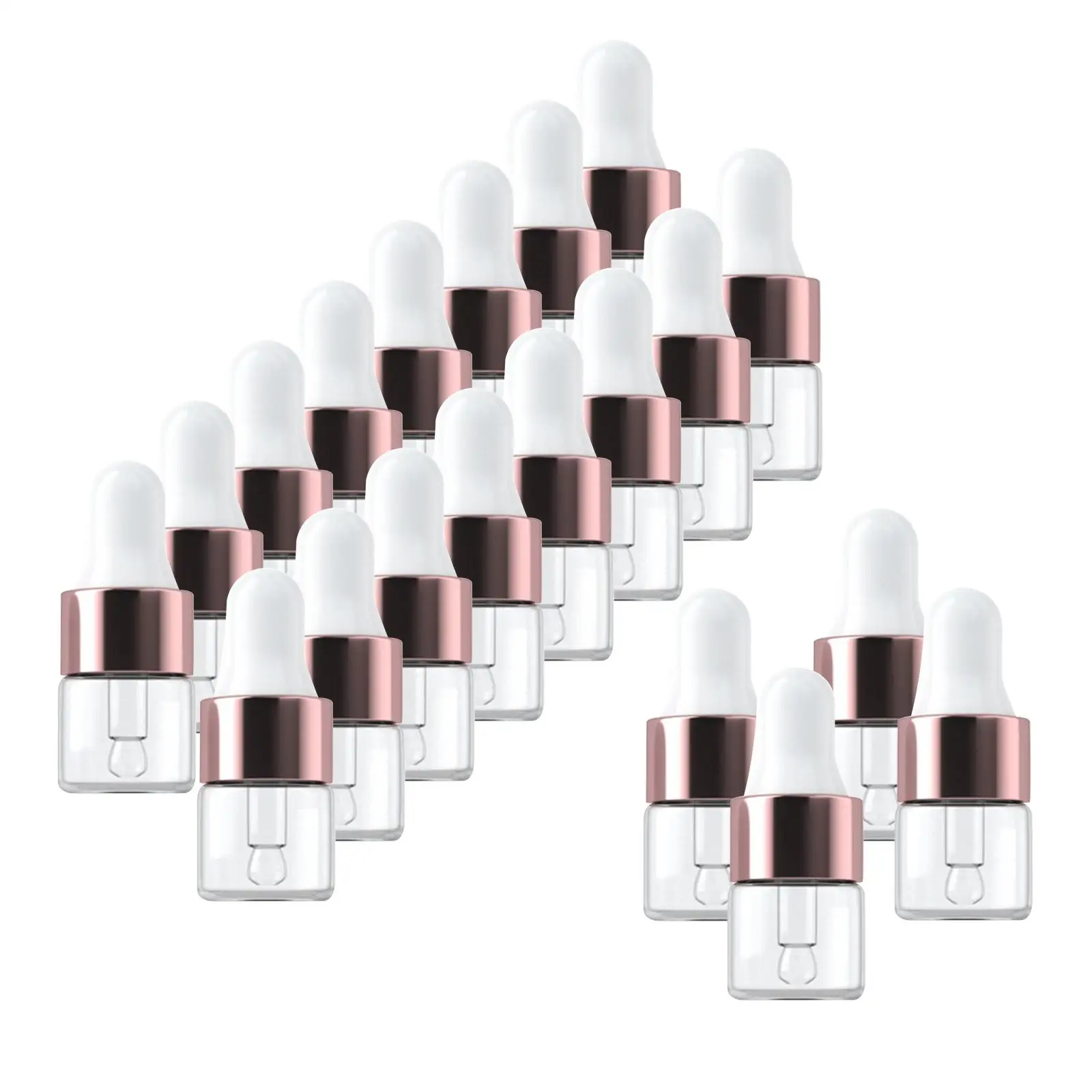 20Pcs Dropper Bottles with Caps Tip Applicator Containers Dropper Essential Oil Bottles for Eye Liquid Dropper Sample Travel