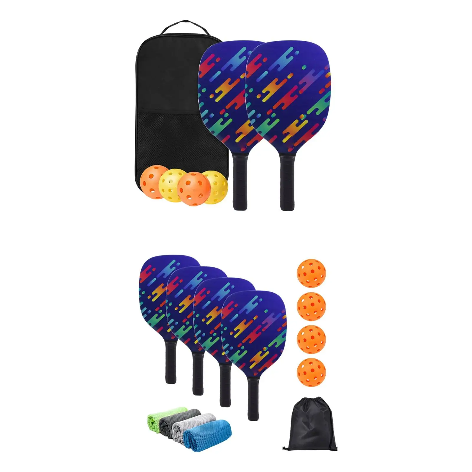 Portable Pickleball Paddles Set with Balls Pickleball Set for Indoor Outdoor