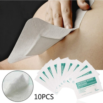 10Pcs 6x7cm Disposable Medical Non-woven Bandage Band for Wound Dressing Adhesive Sterile Pad Set Health Care Knee Protector