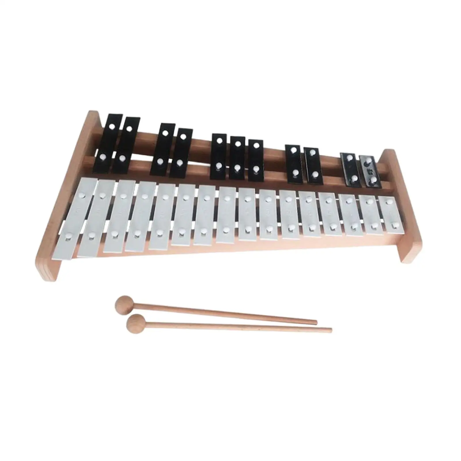 Hand Percussion 27 Notes Glockenspiel Xylophone Musical Instrument Wooden Base