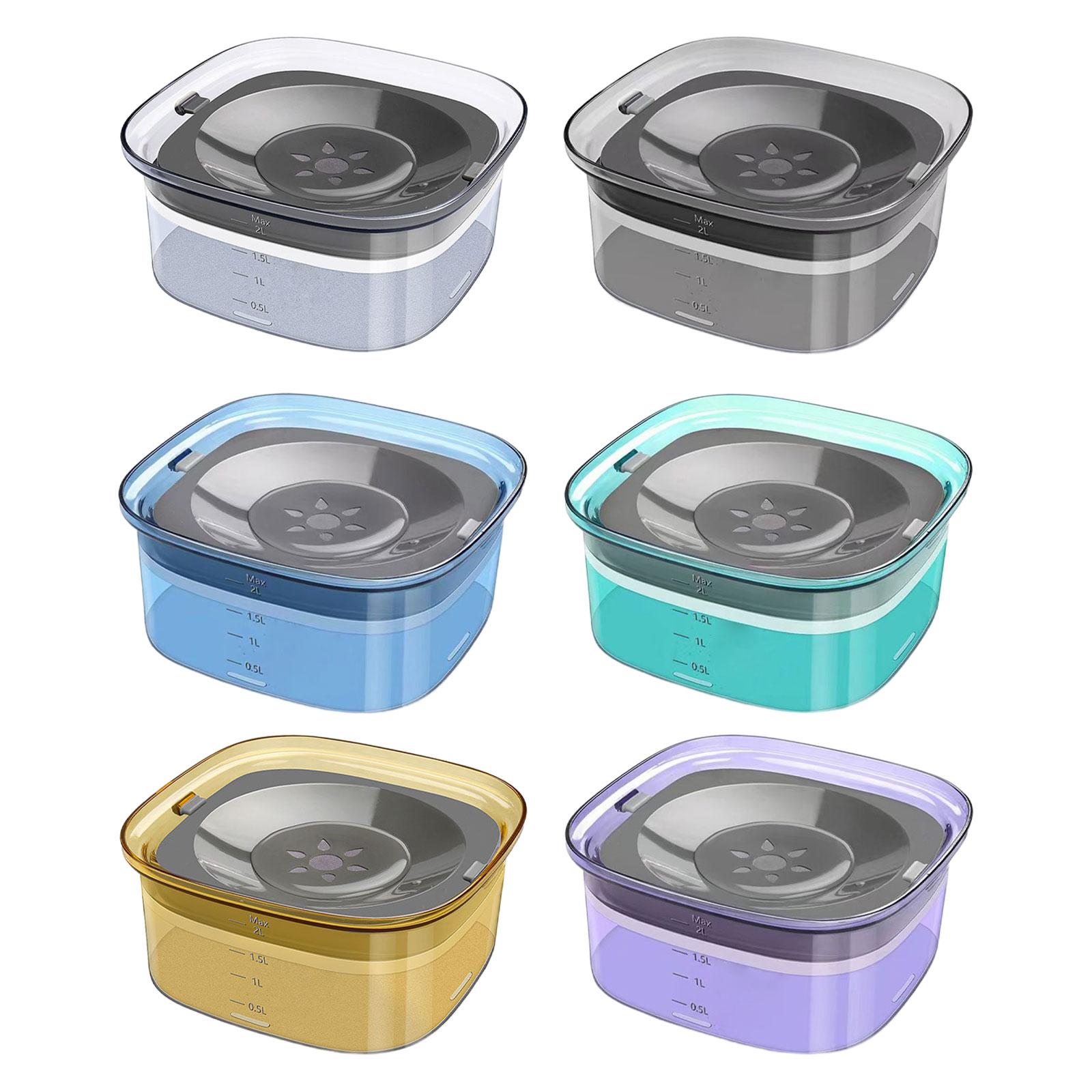 Dog Water Bowl Slow Drinking Large Capacity for Medium and Large Dogs Floating Bowl Travel 2L Spillproof Pet Water Dispenser