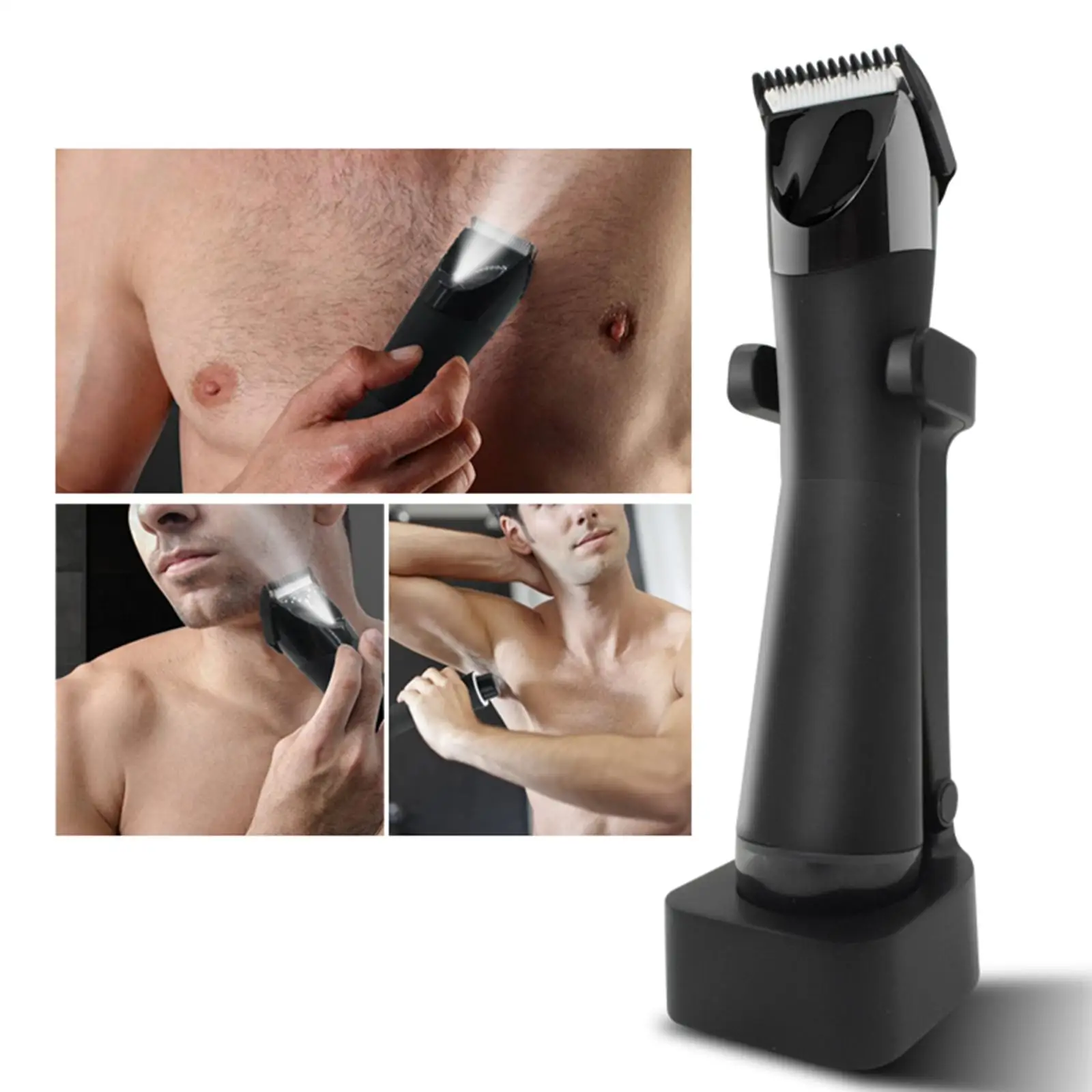 Hair Trimmer with Lighting Light USB Rechargeable Double Head for Men