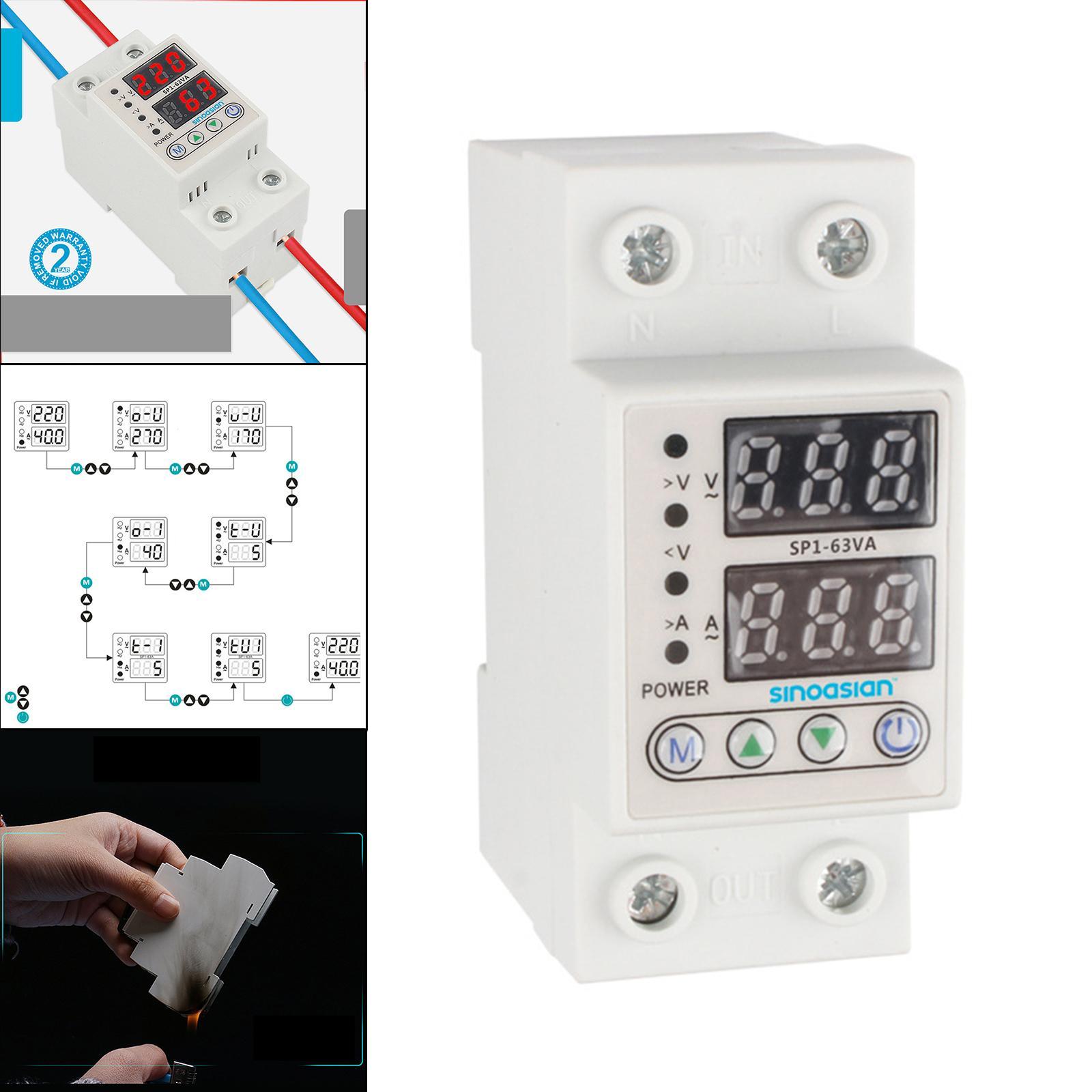 Over Voltage Ammeter Protector Voltage Relay Miniature Circuit Breaker