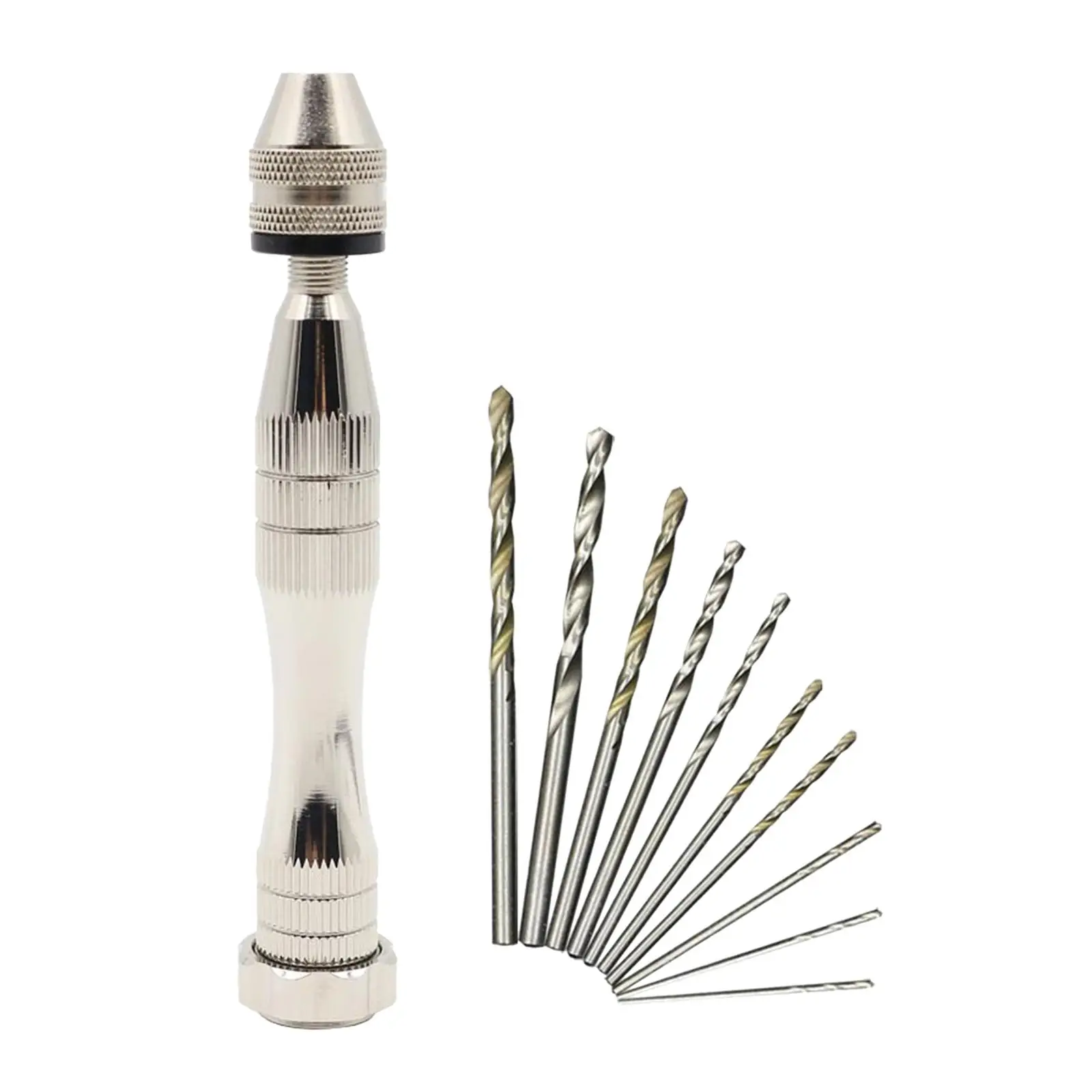 Pin Vise Hand  Precision Hand Pin Vise Rotary Tools 0.8-3mm Twist Drills Hand  Set for Tipped Bead Wood