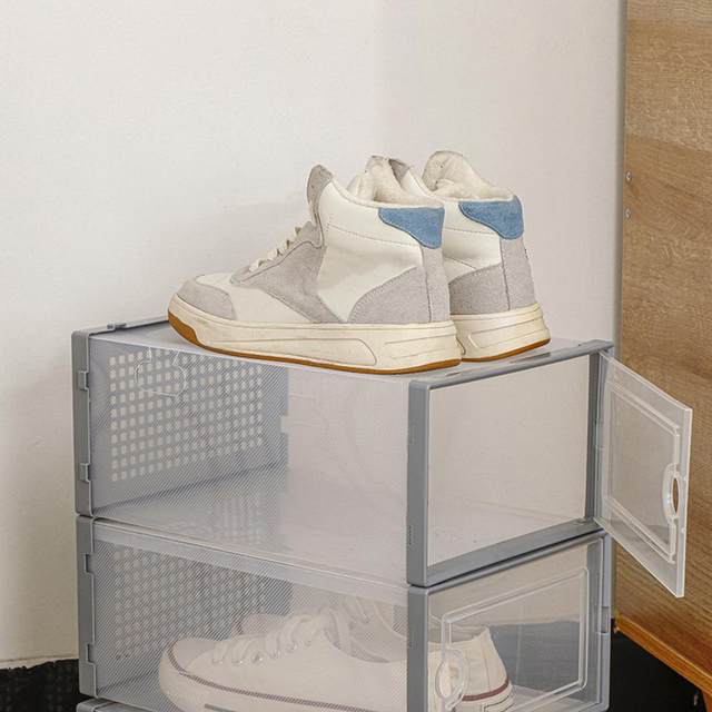 Clear shops shoe boxes ikea