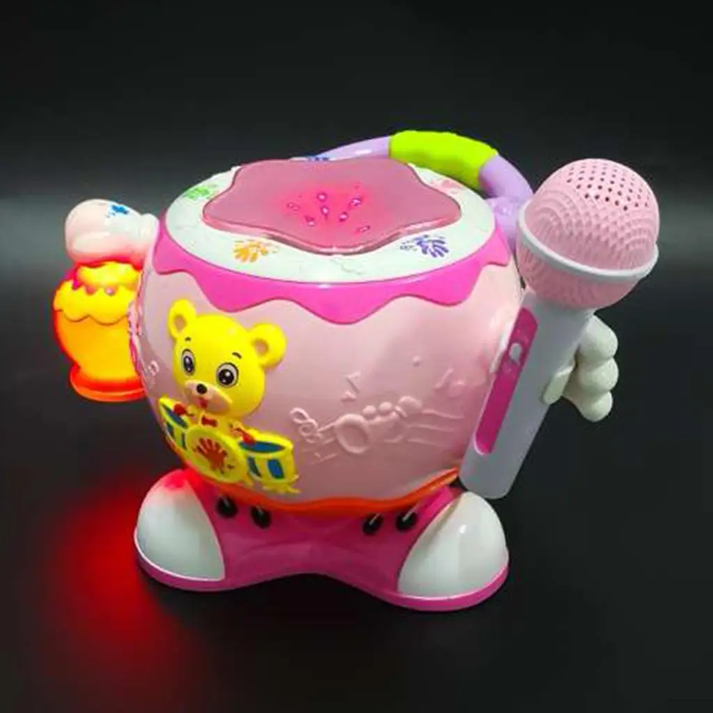   Electric Drum Set with Microphone Kids Music Educational Toy Gift