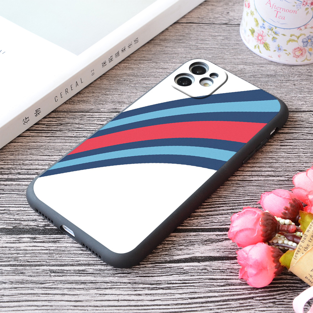 motorola one 5g ace phone case Martini Pattern Print Soft Silicone Matt iPhone Case For Apple 11 Pro Max Series Carbon Fiber Racing Stripes No7 No23 70 F1 moto g stylus 5g case