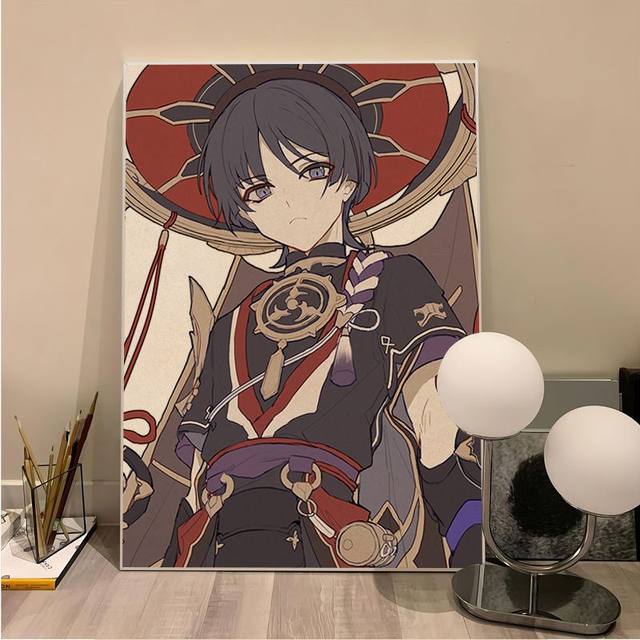 Jogos de anime genshin impacto scaramouche boa qualidade impressão e  cartazes decoracion pintura parede arte papel kraft nordic decoração da sua  casa - AliExpress