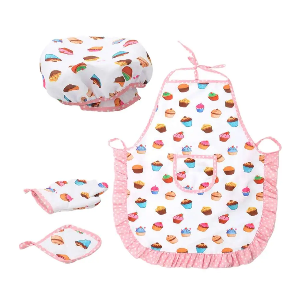Apron and Chef Hat for , Kitchen Career Day Costumes for Toddler, Gift for Children Pretend Play