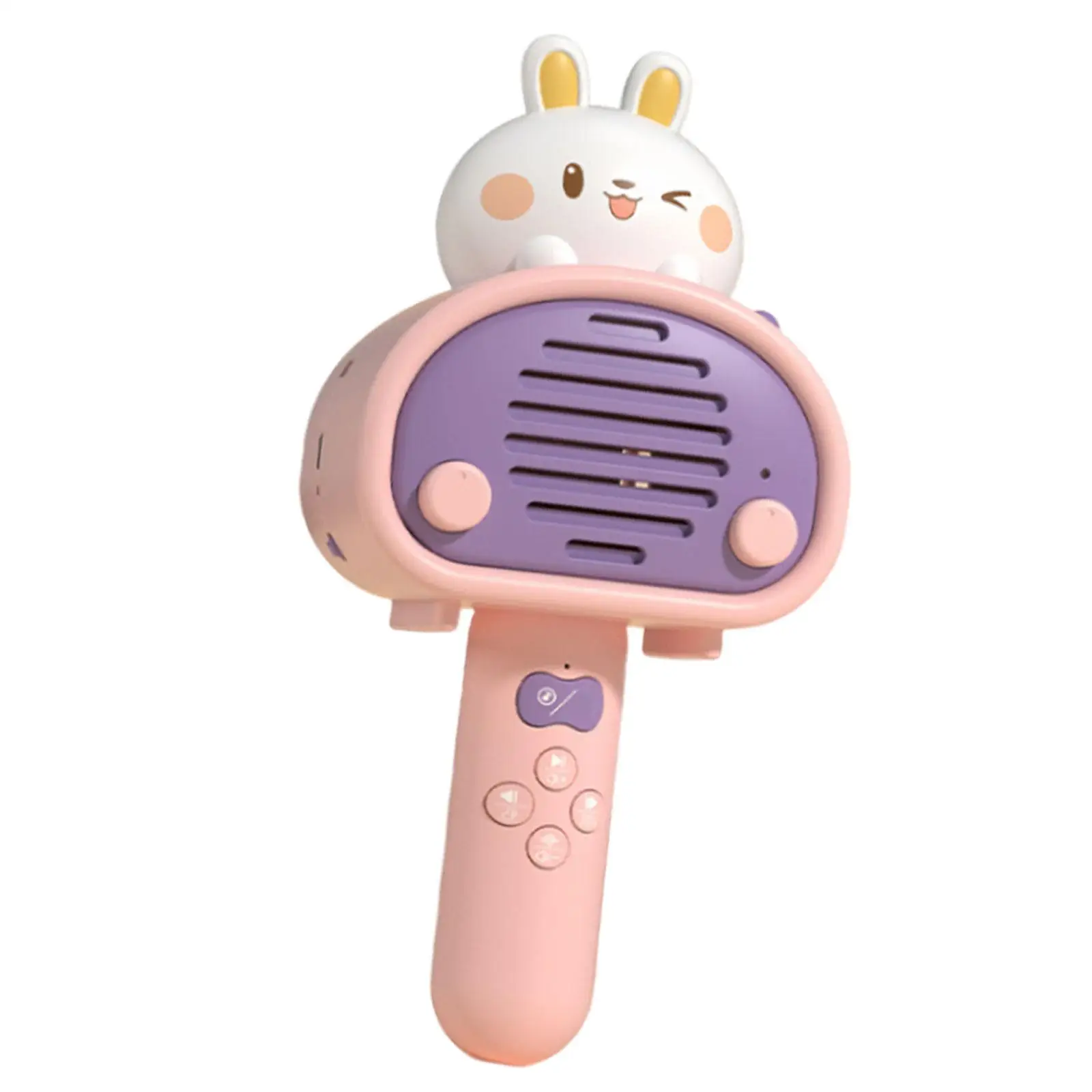 Kids Microphone Portable Singing Machine Noisemakers Cute Rabbit Speaker Mic for Parties Age 2 3 4 5 Sing Song Toys