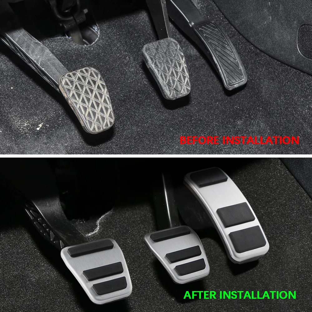 Cubiertas de pedales de acero inoxidable para Ford