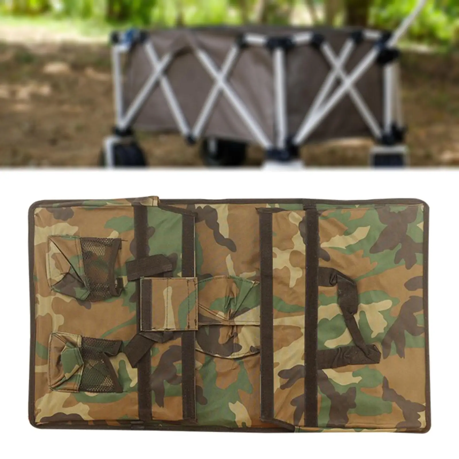 Portable Outdoor Camping Cart Inner Bag Shopping Cart Cloth Pocket Oxford Cloth Outdoor Camping Picnic Shopping Cart Accessories