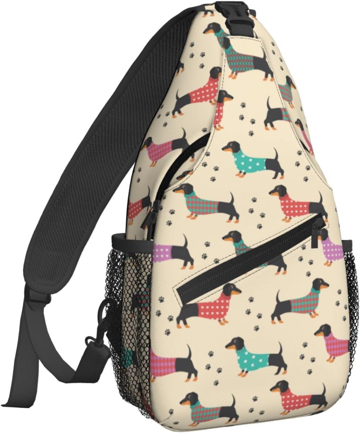 Cartoon Crossbody Sling Mochila para homens e